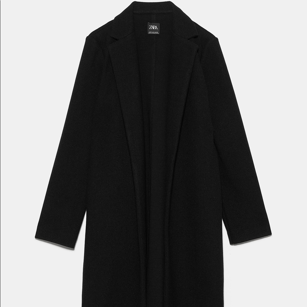 SOLD NWOT Zara black wool peacoat jacket XS small